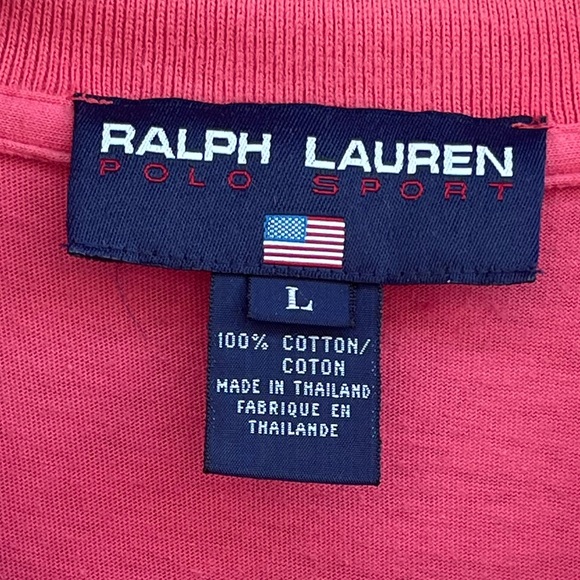Ralph Lauren Blue Label Short Sleeve Polo Shirt Zipper Neck, Pink |L - Picture 2 of 10